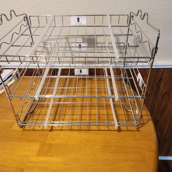 3-Tier Chrome Wire Rack Adjustable Dividers 13" H x 15" W x 13.5" D Storage Orga - Picture 3 of 7